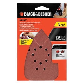 Mouse Finishing Sandpaper, 220-Grit, 5-Pk.