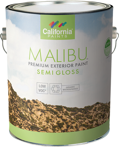 California Products Malibu Premium Exterior Paint Semi Gloss- Pastel Base   - 1 qt. (1 Quart)