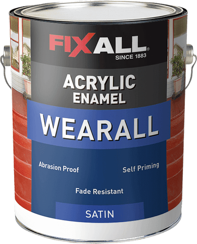 FixAll  Wearall Acrylic Enamel Satin Chestnut - 1 Gallon (1 Gallon, Chestnut)