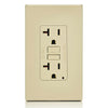 Leviton 20 Amp, 125 Volt Receptacle, 20 Amp Feed-Through, Self-test SmartlockPro Slim GFCI Ivory