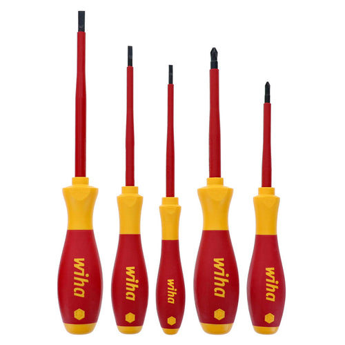 Wiha Tools 5 Piece Insulated SoftFinish Screwdriver Set